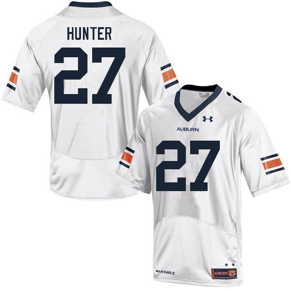 Men #27 Jarquez Hunter Auburn Tigers College Football Jerseys Sale-White
